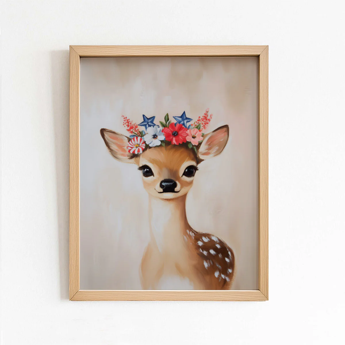 4th Of July Deer Art Print