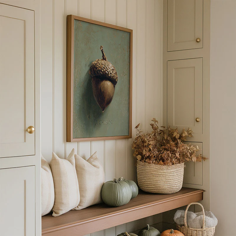 Acorn On Green Art Print - Image 2