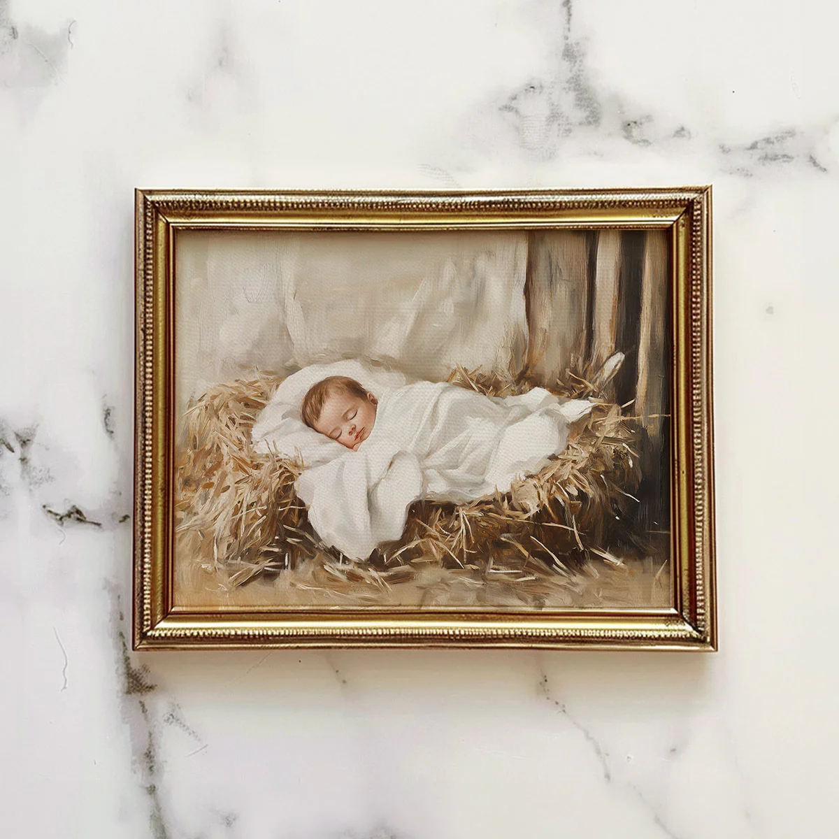 Baby Jesus Sleeping Art Print