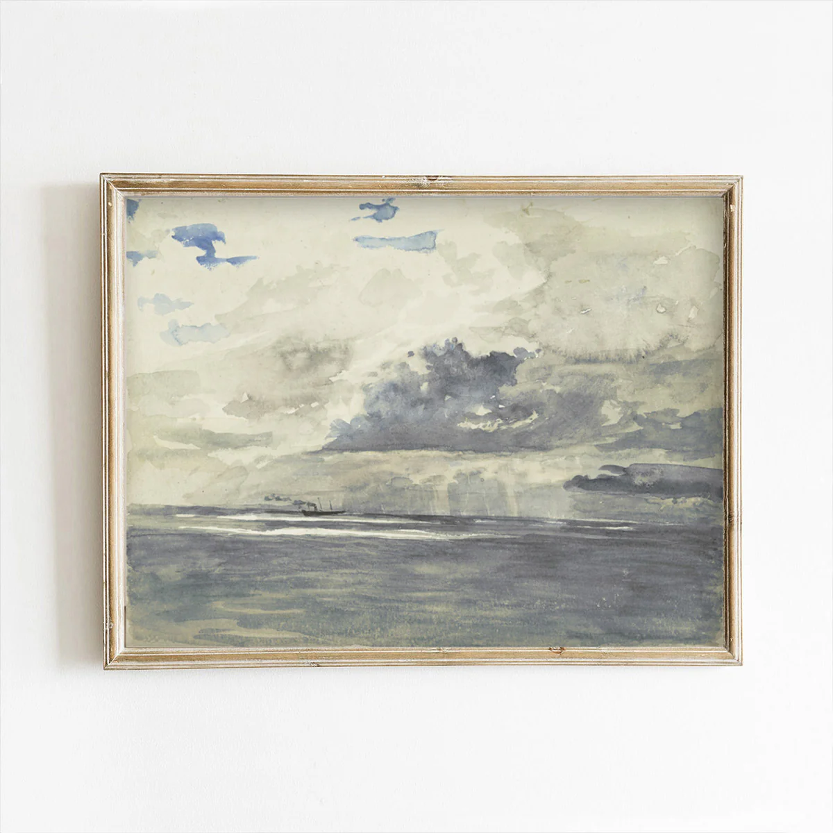 Blue Sea And Clouds Art Print