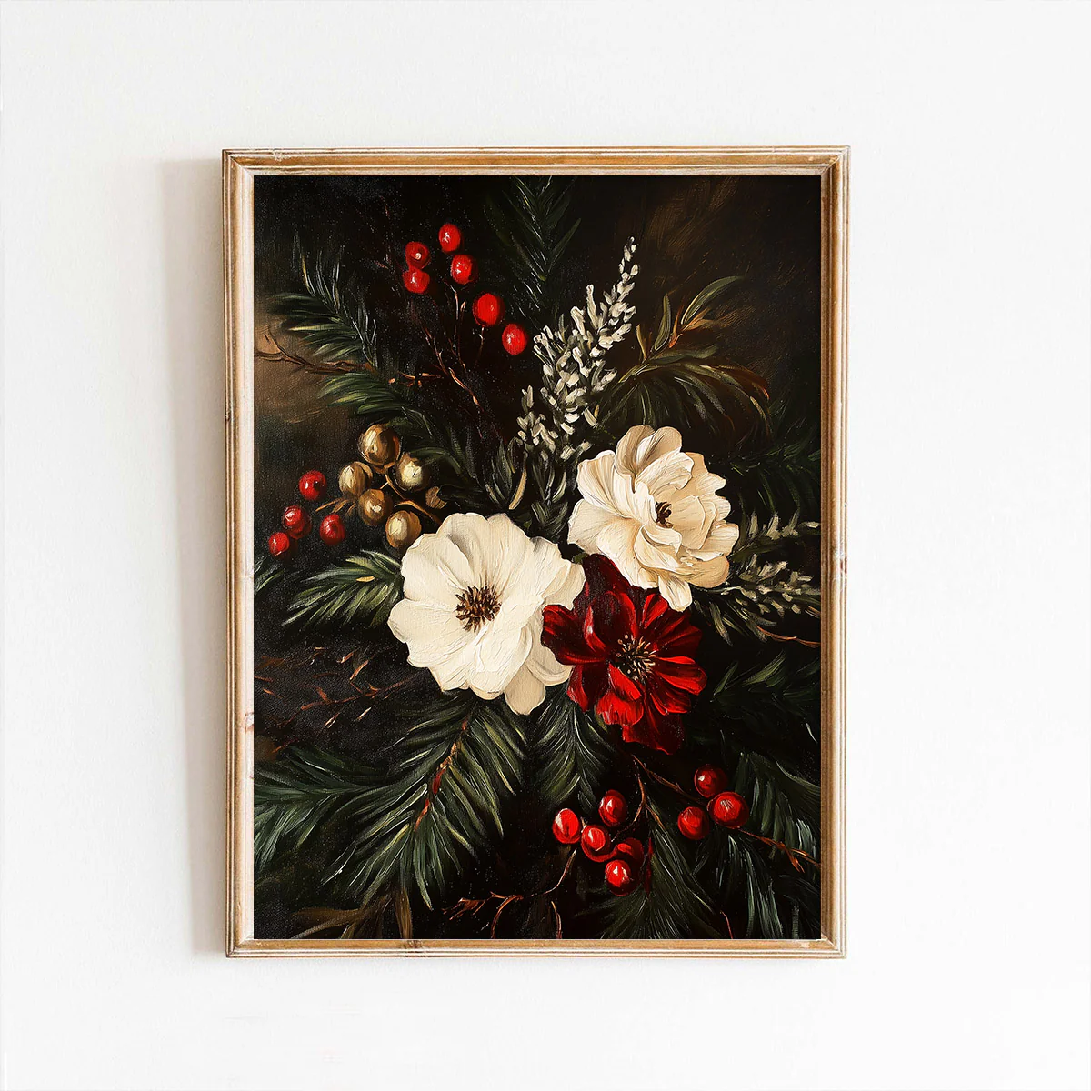 Bouquet of Christmas Flowers Art Print