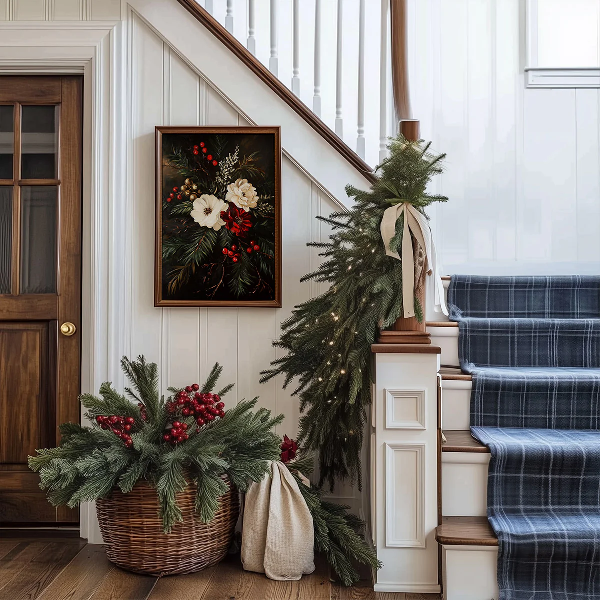 Bouquet of Christmas Flowers Art Print - Image 2