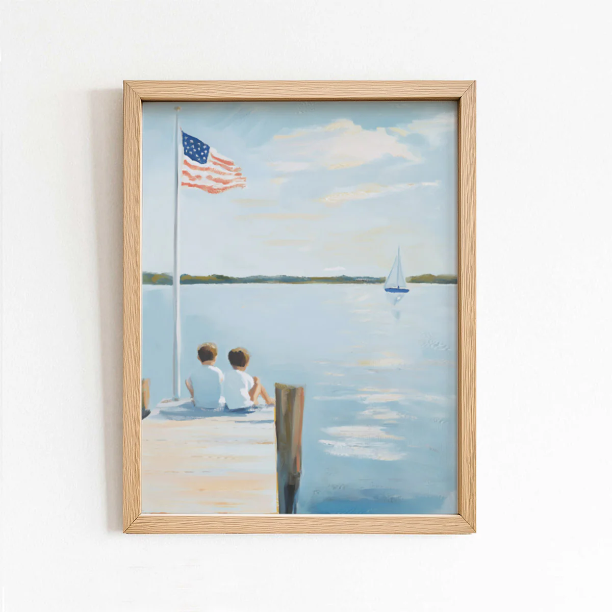 Brothers On The Pier Art Print