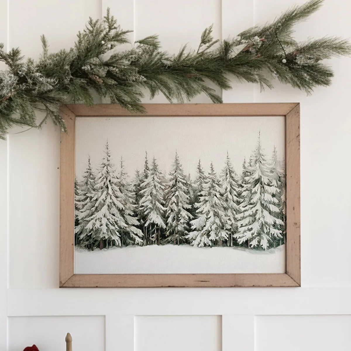 Christmas Forest Trees Art Print