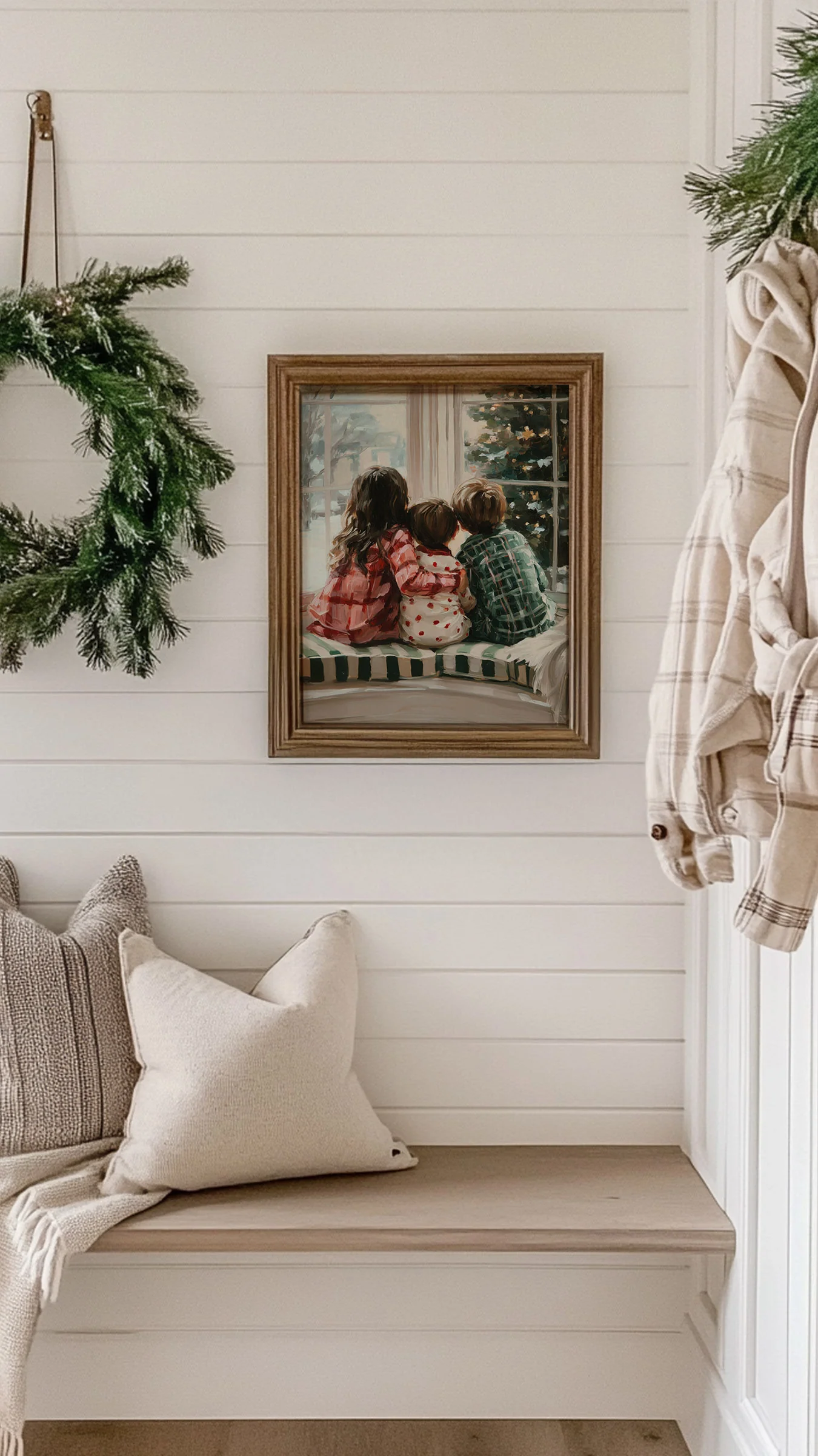 Christmas Morning Snow Gazing Art Print - Image 2