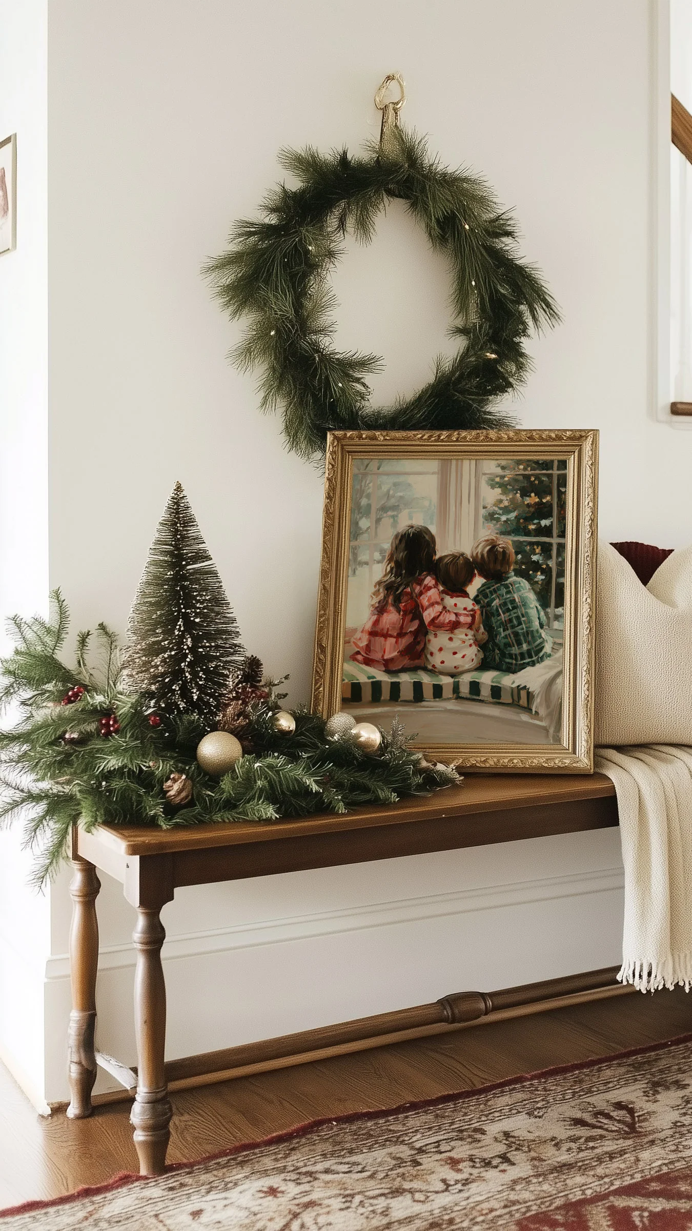 Christmas Morning Snow Gazing Art Print - Image 3