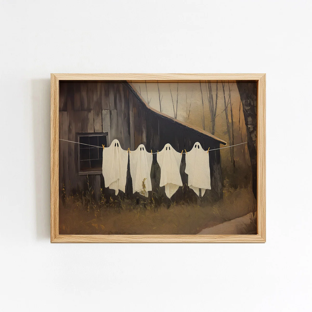 Clothesline Ghosts Art Print