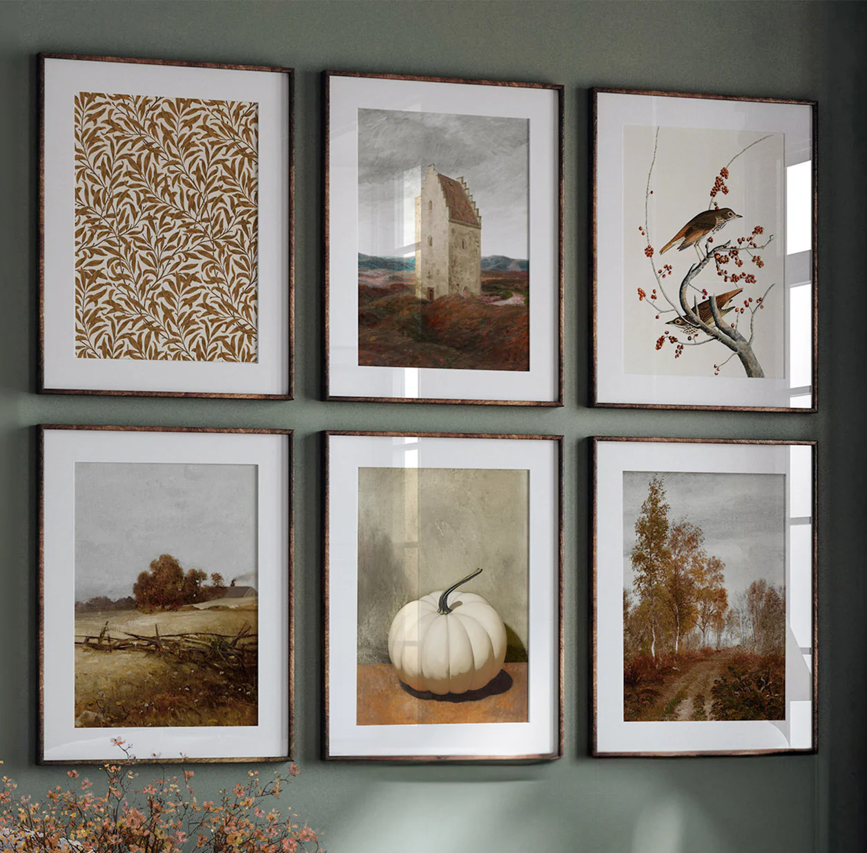 Autumn Country Mill Set of 6 Art Prints