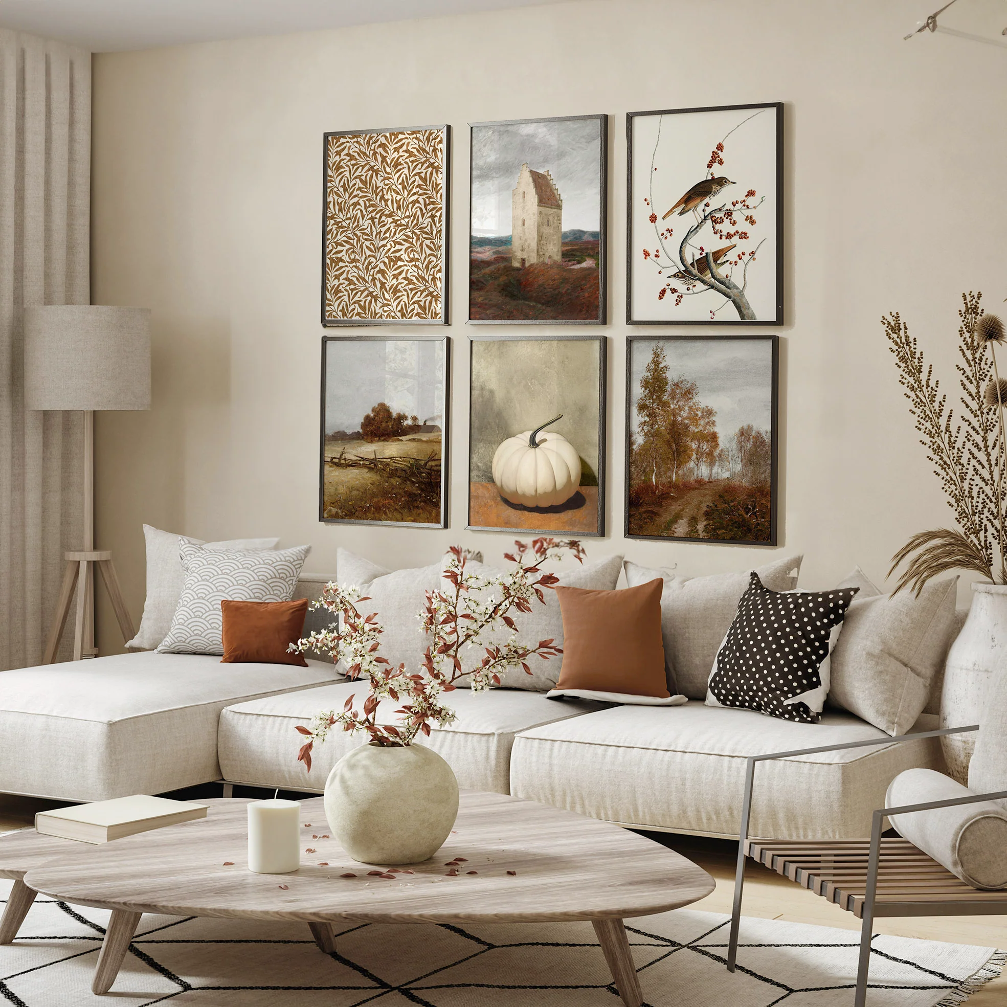 Autumn Country Mill Set of 6 Art Prints - Image 2