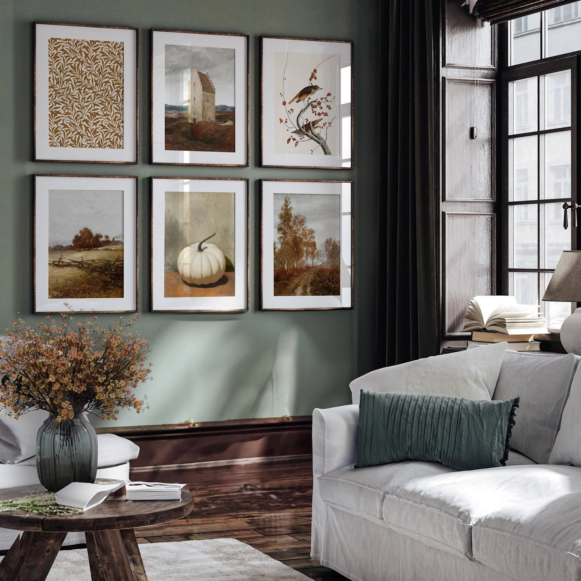 Autumn Country Mill Set of 6 Art Prints - Image 3