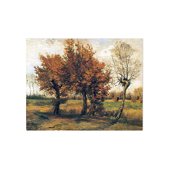 Autumn Trees on the Farm Vintage Art Print - Image 2