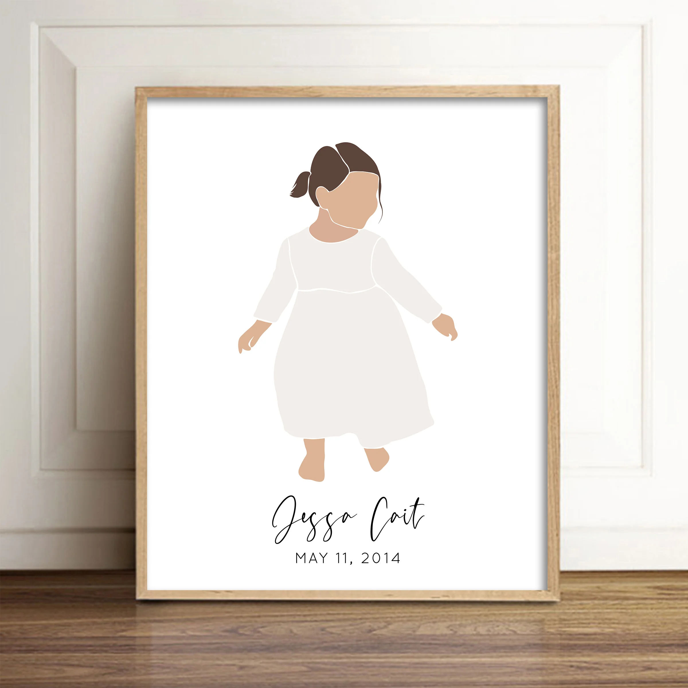 Custom Toddler Girl Art Print - Scarlett