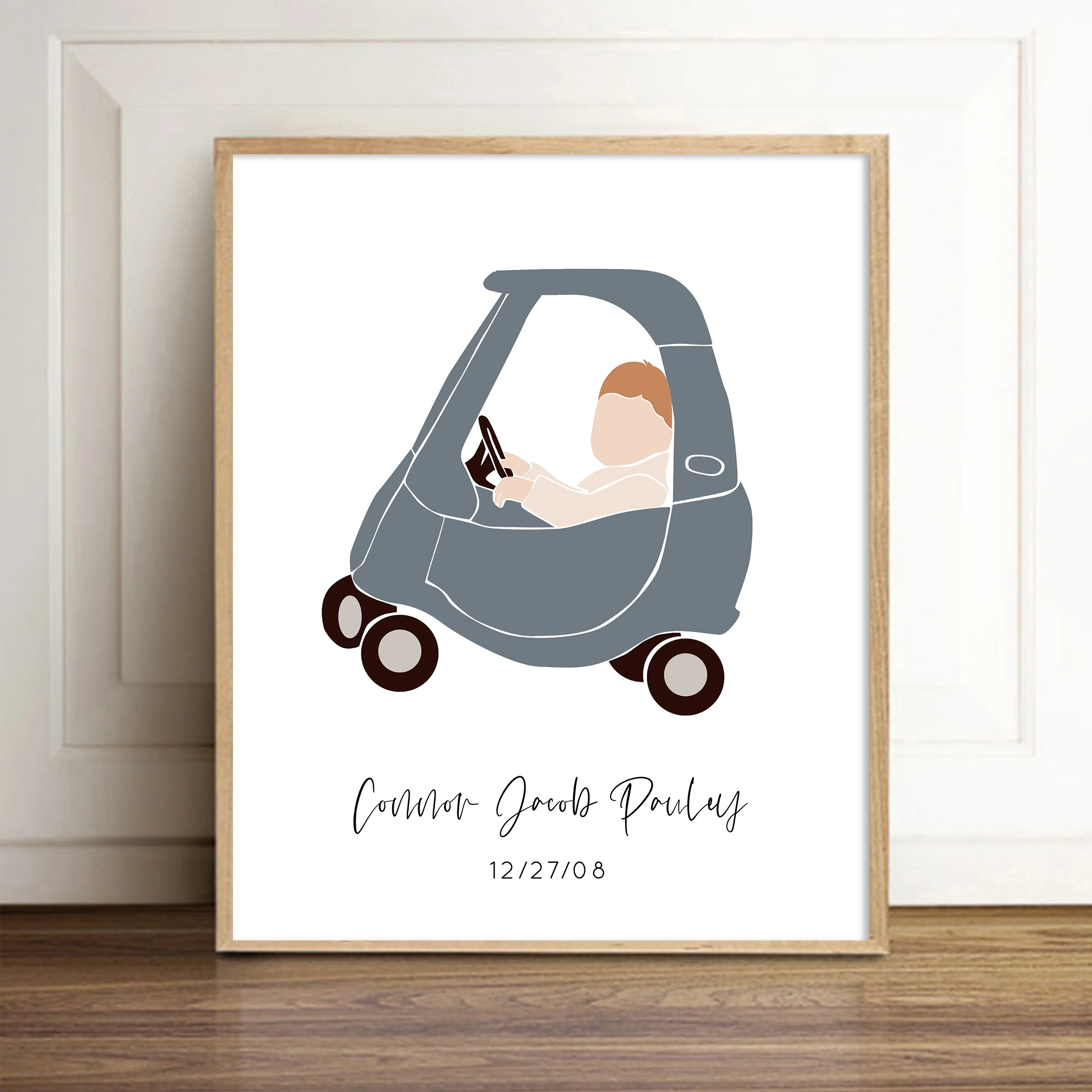 Custom Child Boy Art Print - Jackson