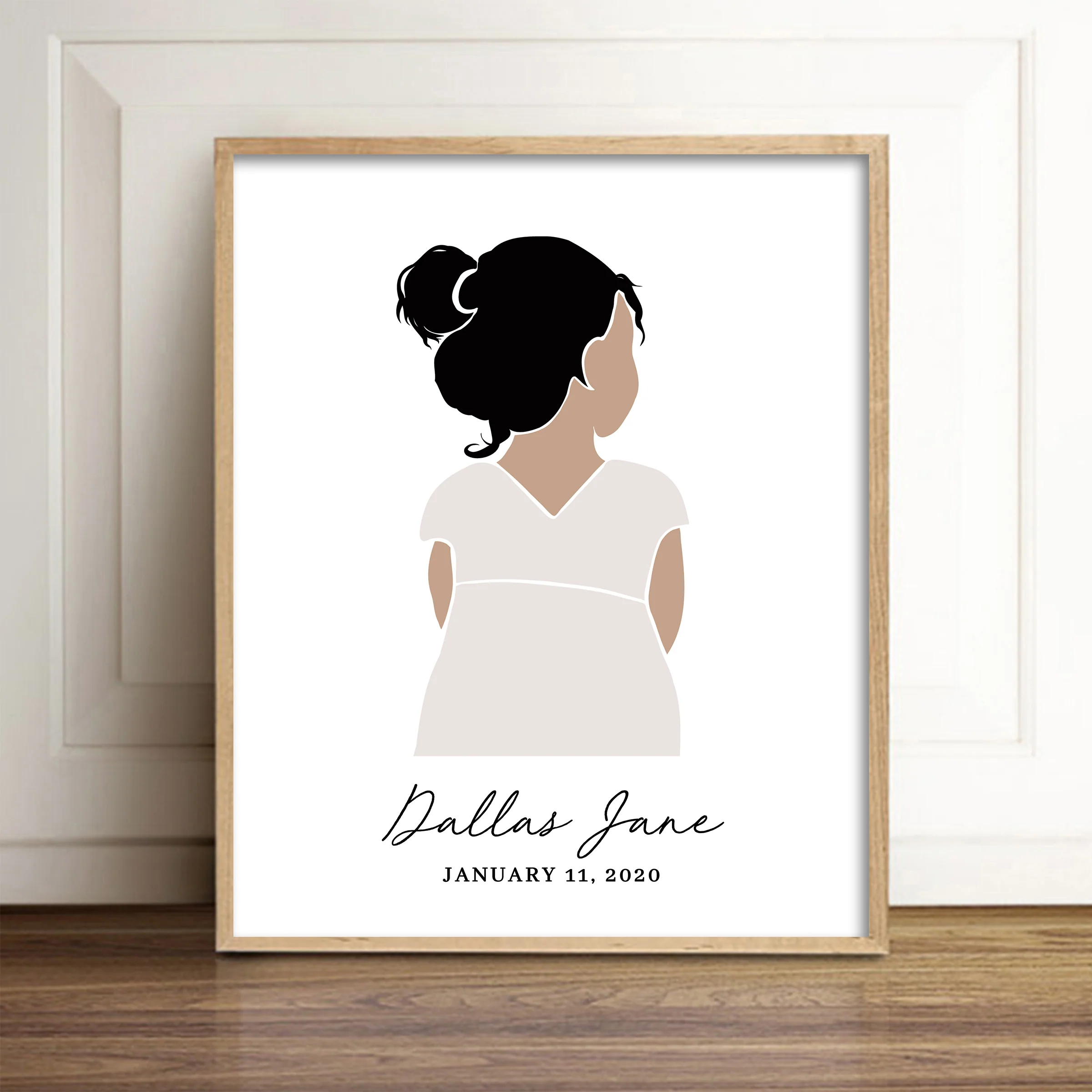 Custom Child Girl Art Print - Hazel