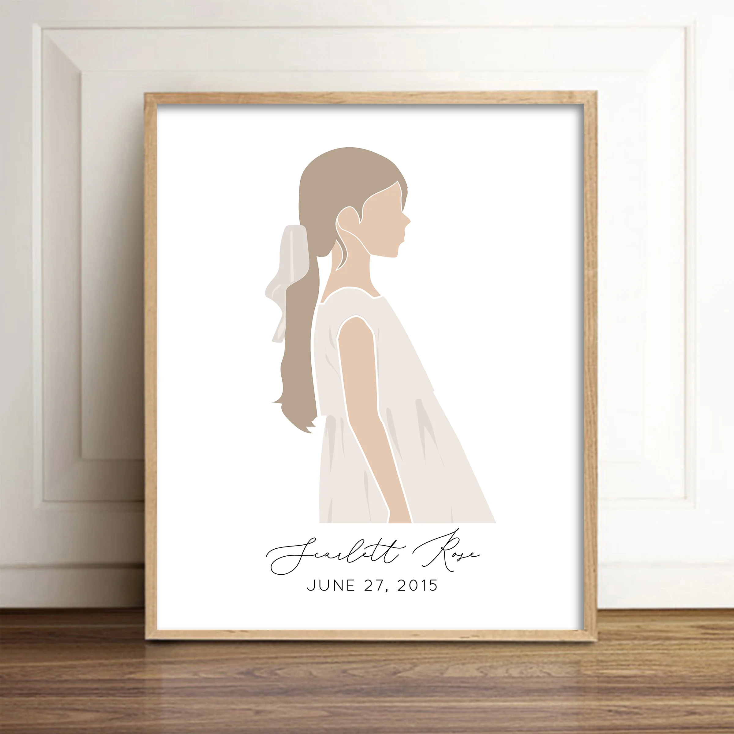 Custom Child Girl Art Print - Eden