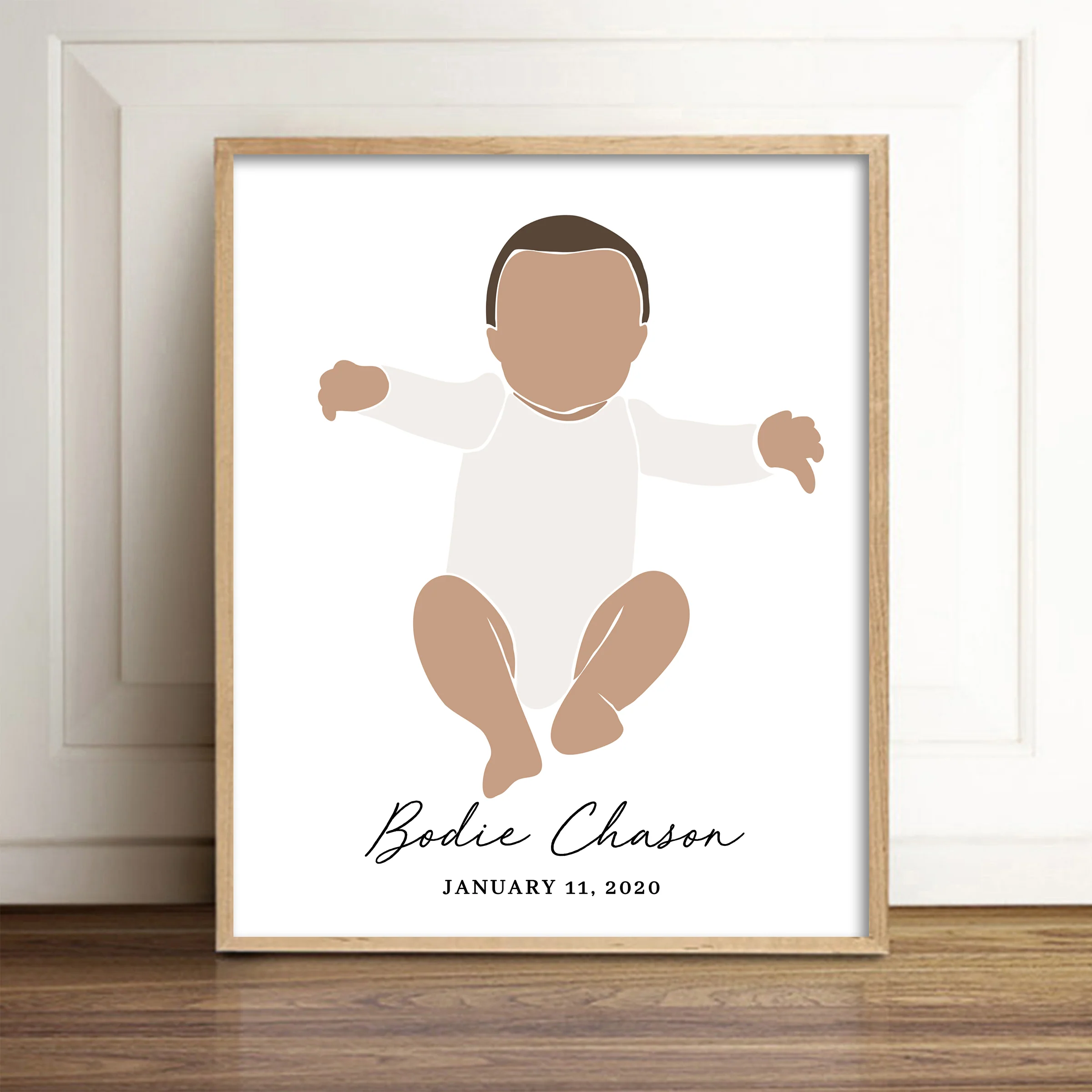 Custom Baby Boy Art Print - Aiden