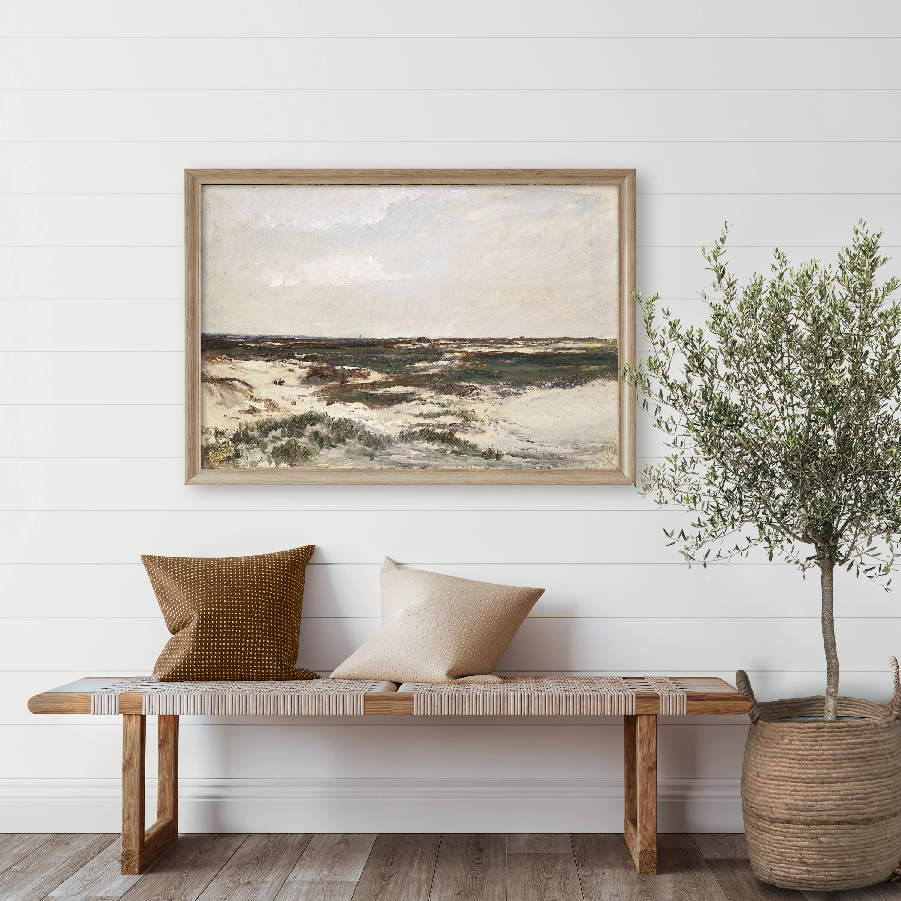 The Dunes Neutral Vintage Art Print