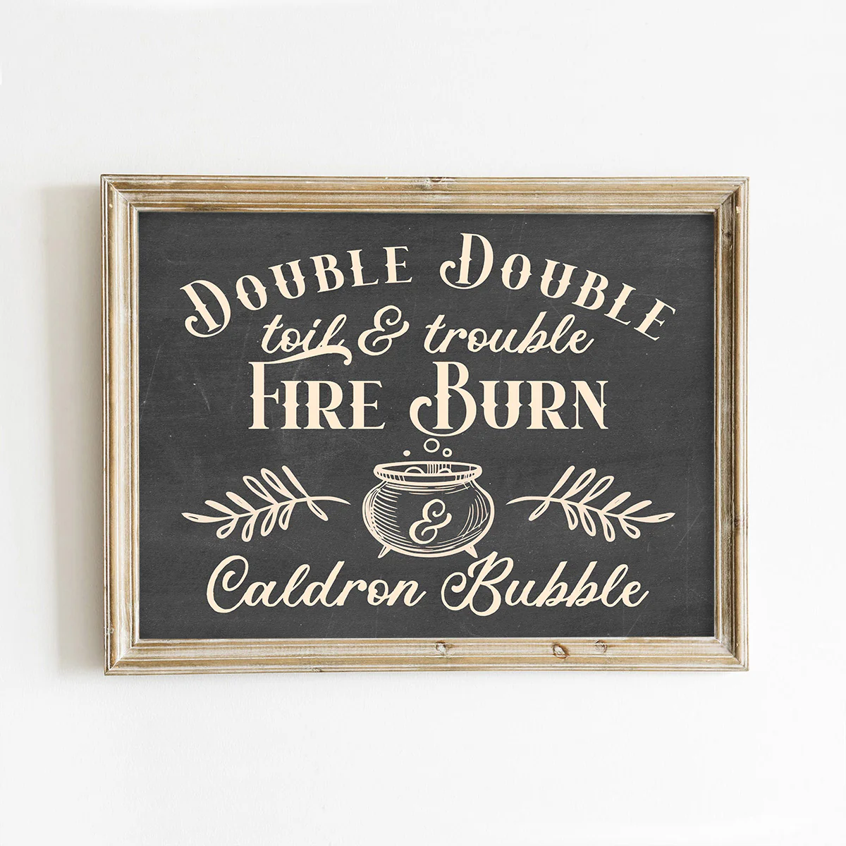 Double Double Toil & Trouble Halloween Art Print