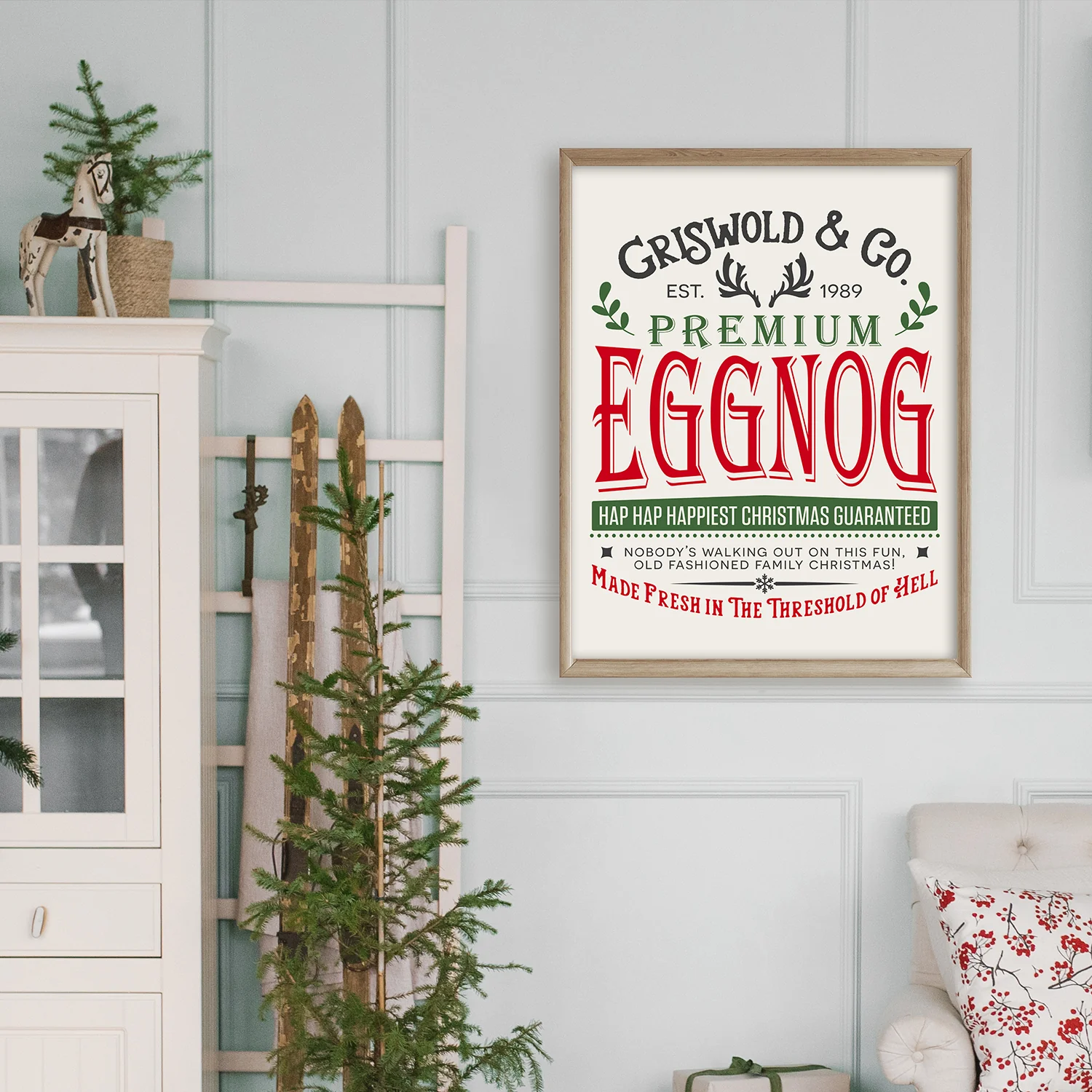 Griswold & Co Premium Eggnog Christmas Art Print