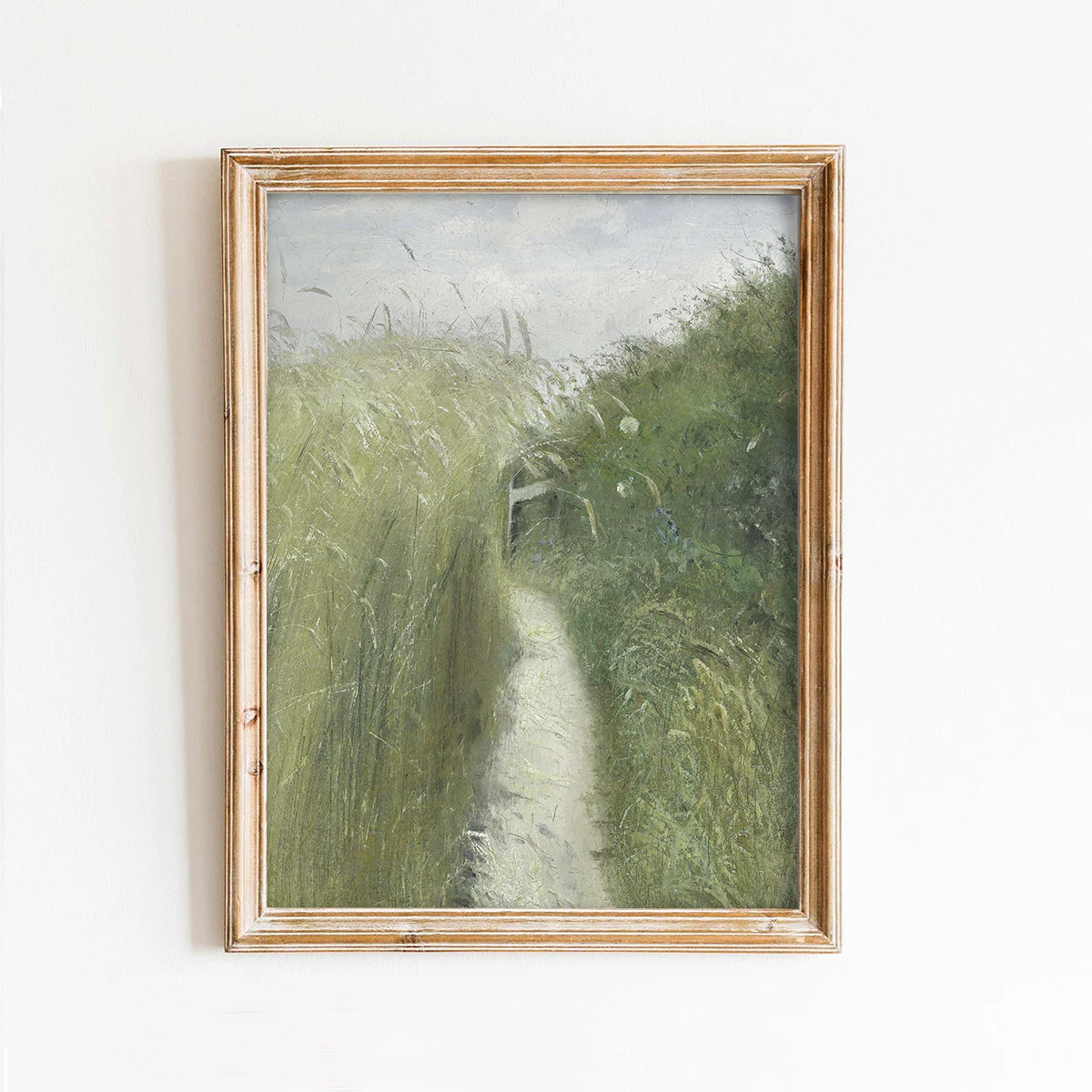 Reeds on Trail Vintage Art Print