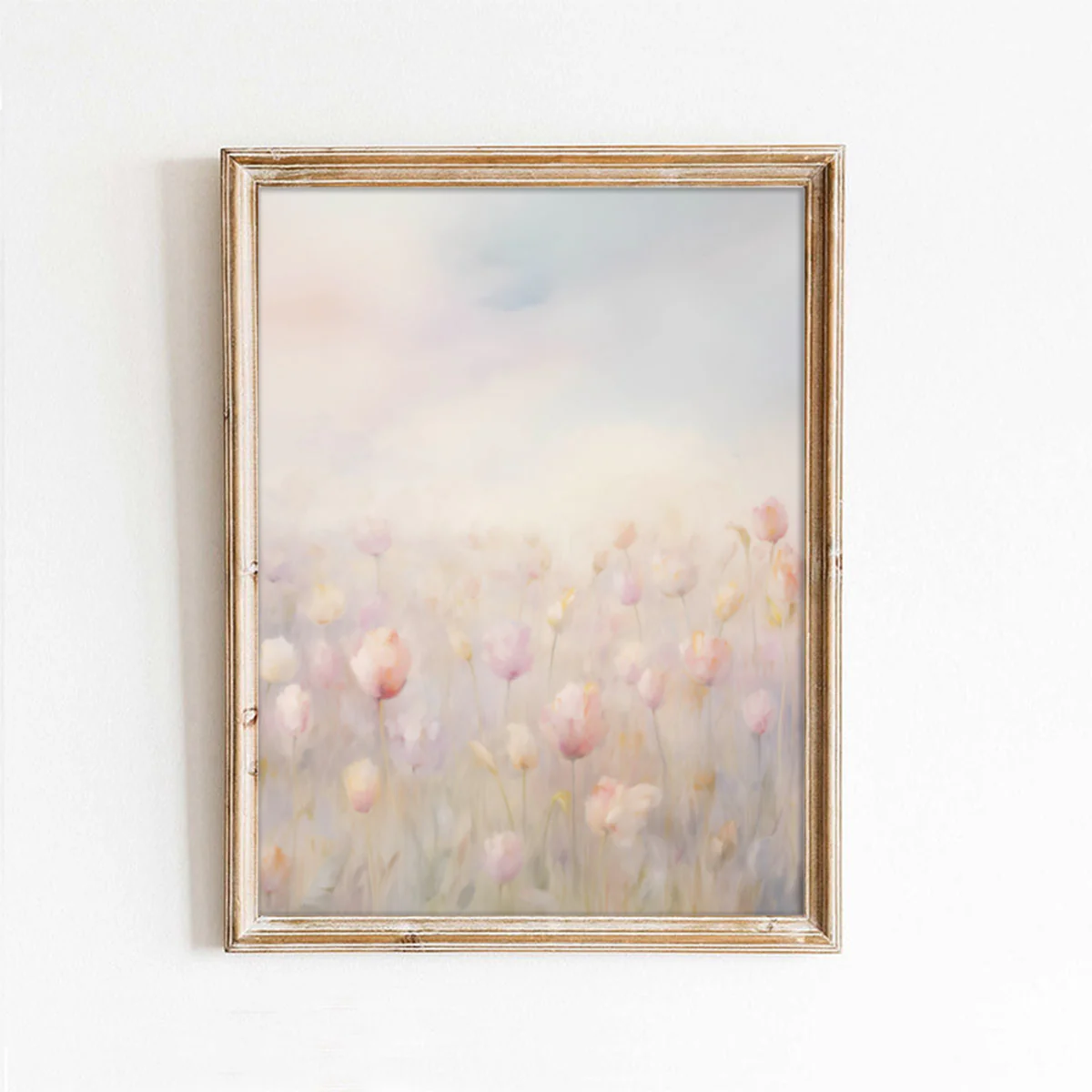 Easter Morning Misty Tulips Art Print