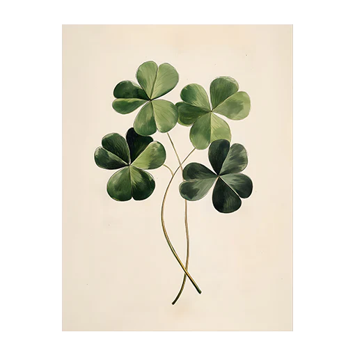 Four Clovers Art Print - Image 3