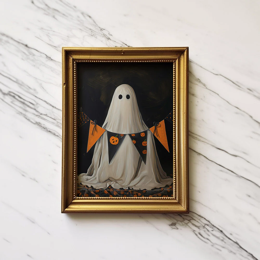 Ghost & Bunting Art Print