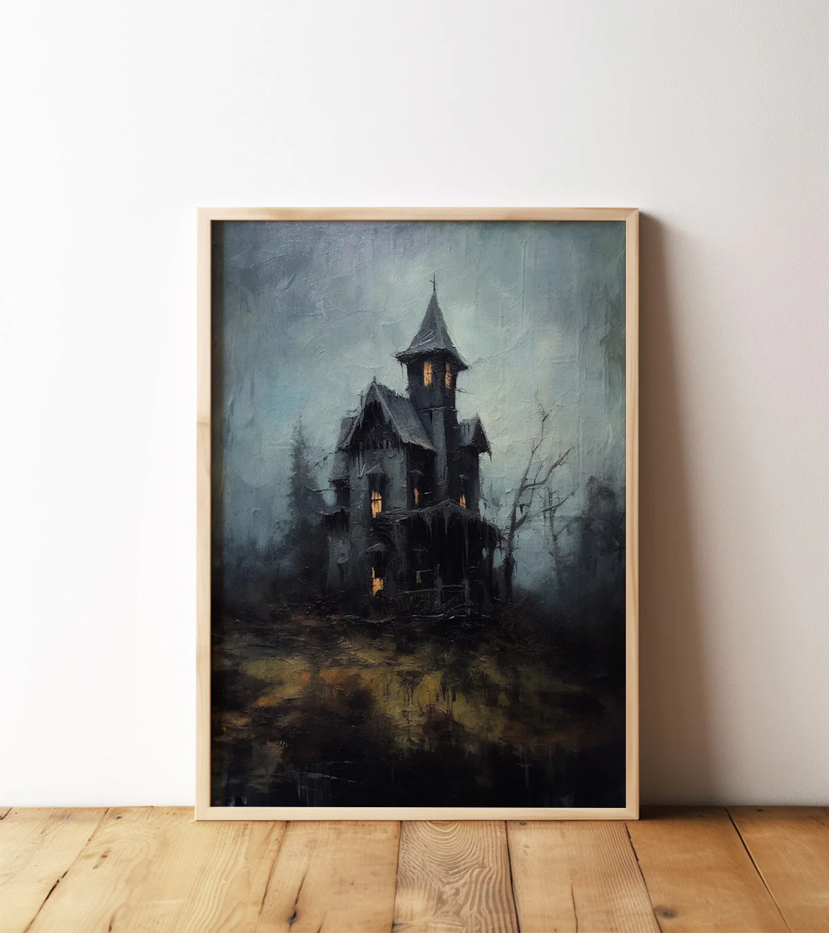 Halloween Haunted House Art Print