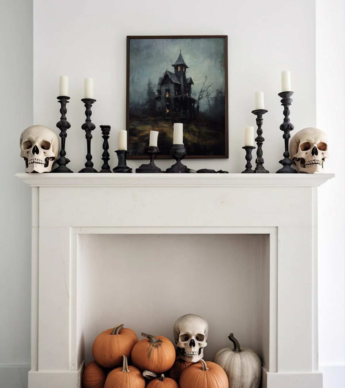 Halloween Haunted House Art Print - Image 3
