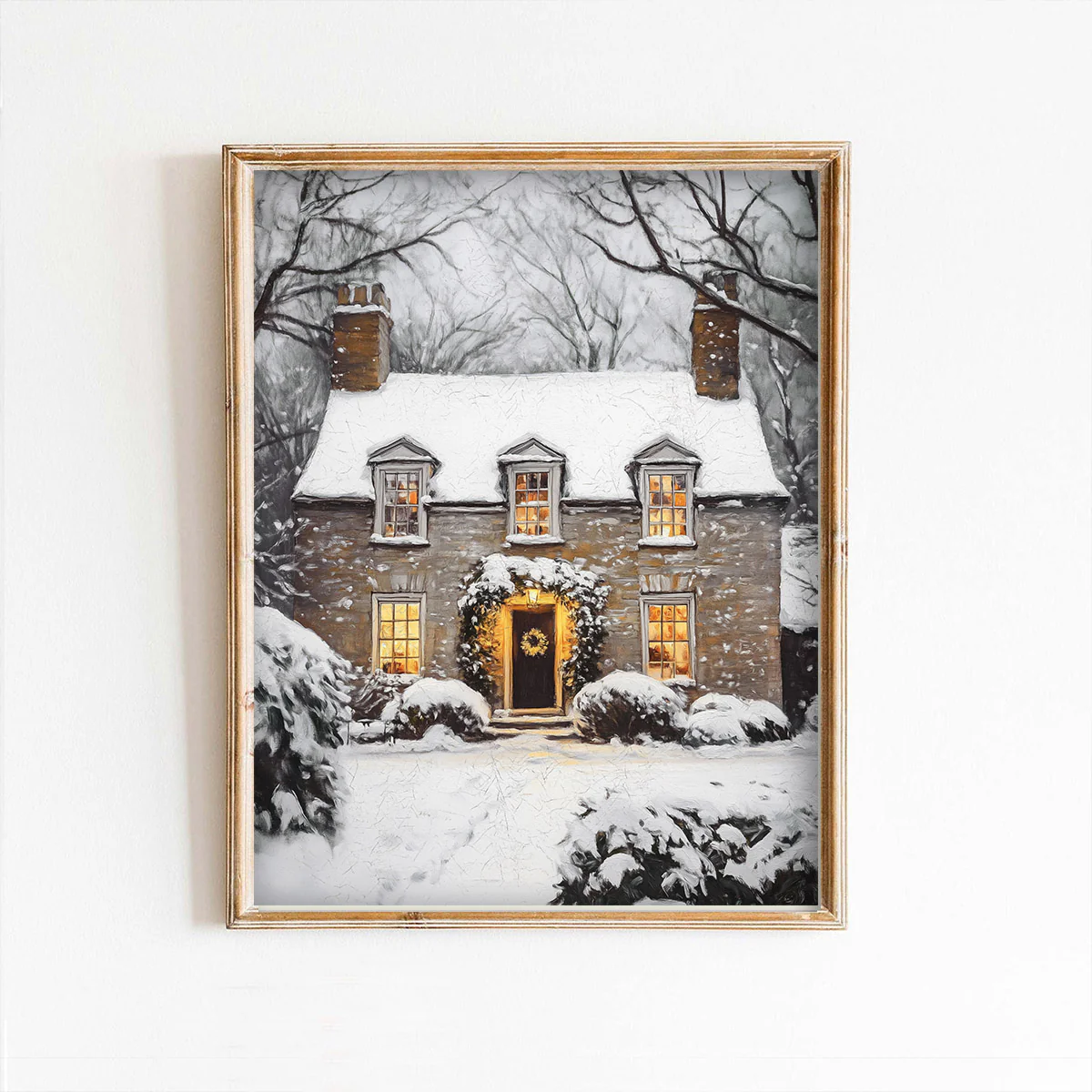 Inverness Winter Cottage Art Print