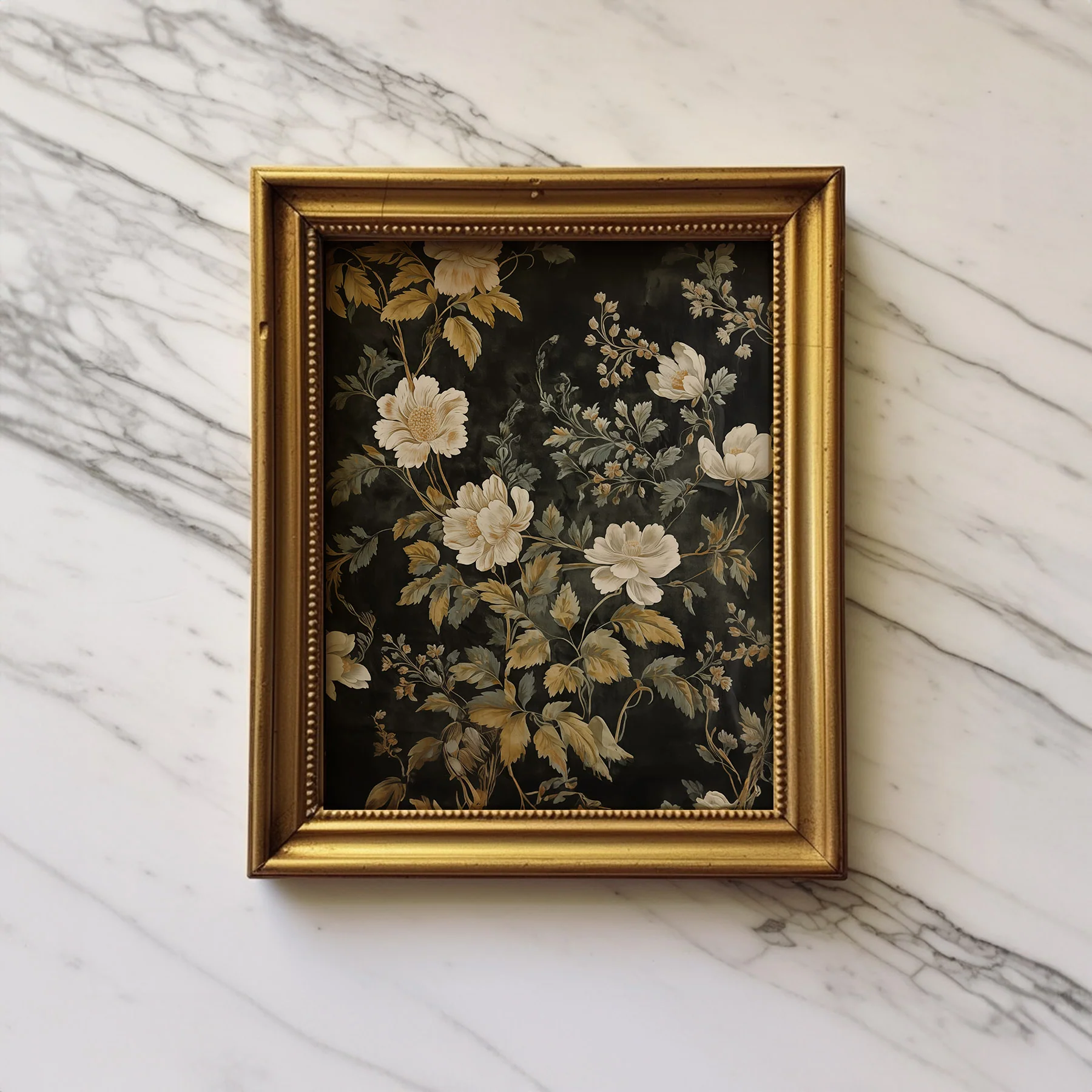 Isabelline Manor White Floral Tapestry Art Print - Image 4