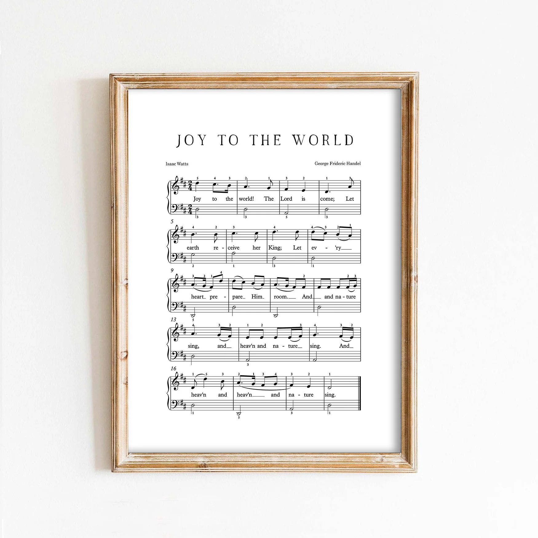 Joy to the World Sheet Music Holiday Art Print