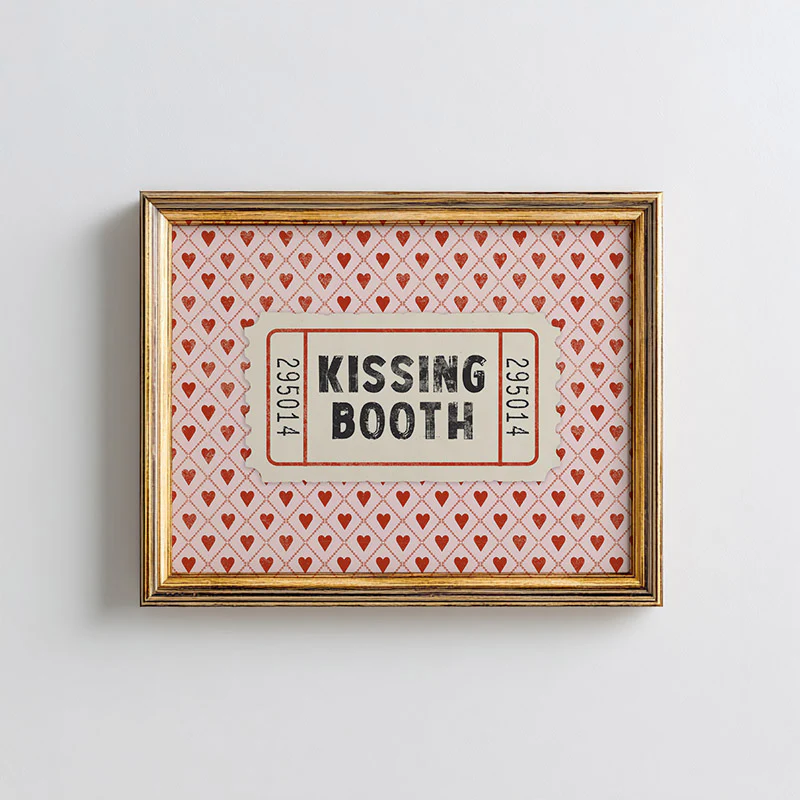 Kissing Booth Ticket Art Print