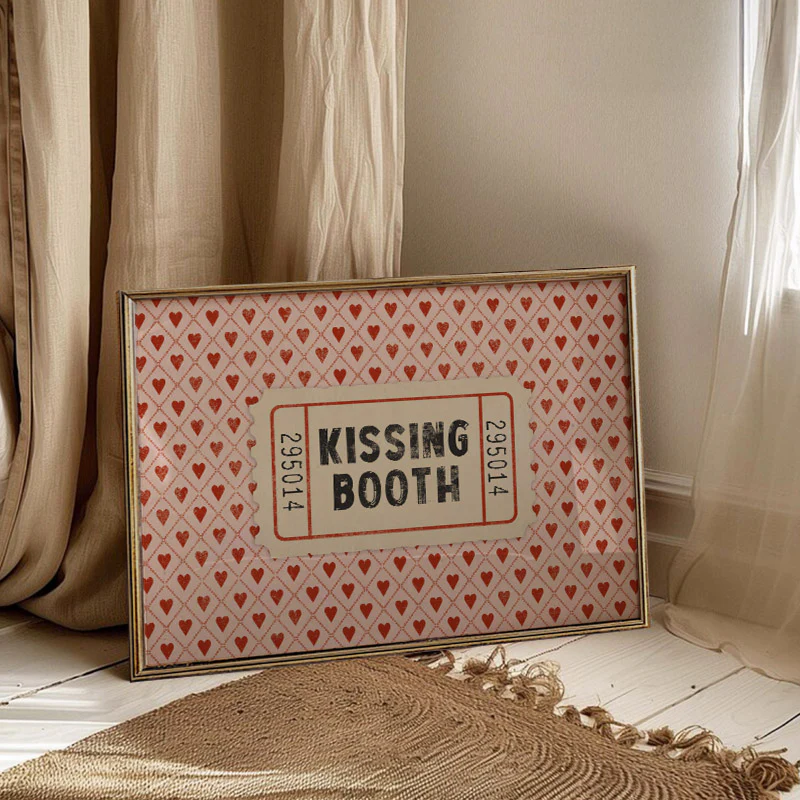 Kissing Booth Ticket Art Print - Image 2