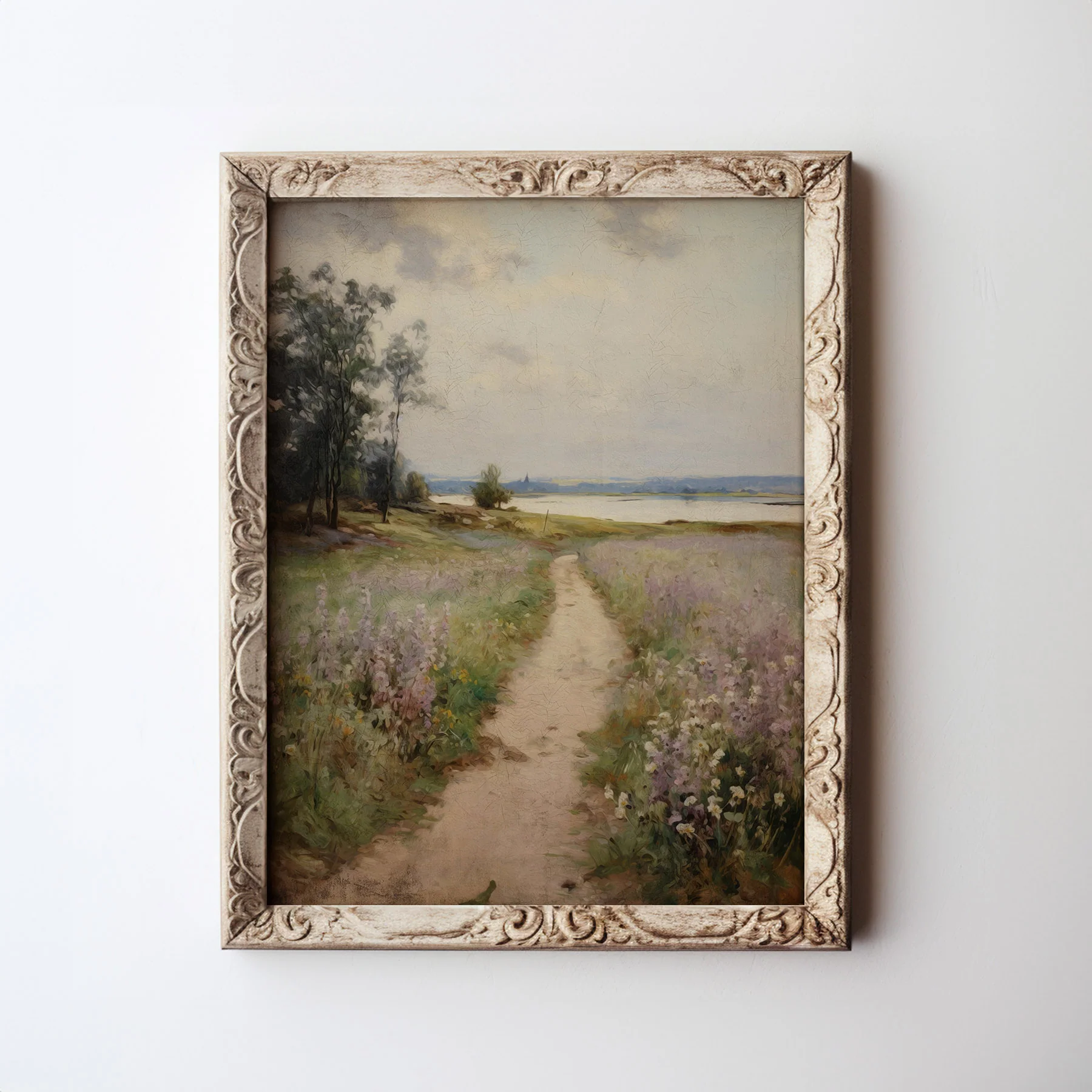 Lavender Path Spring Art Print
