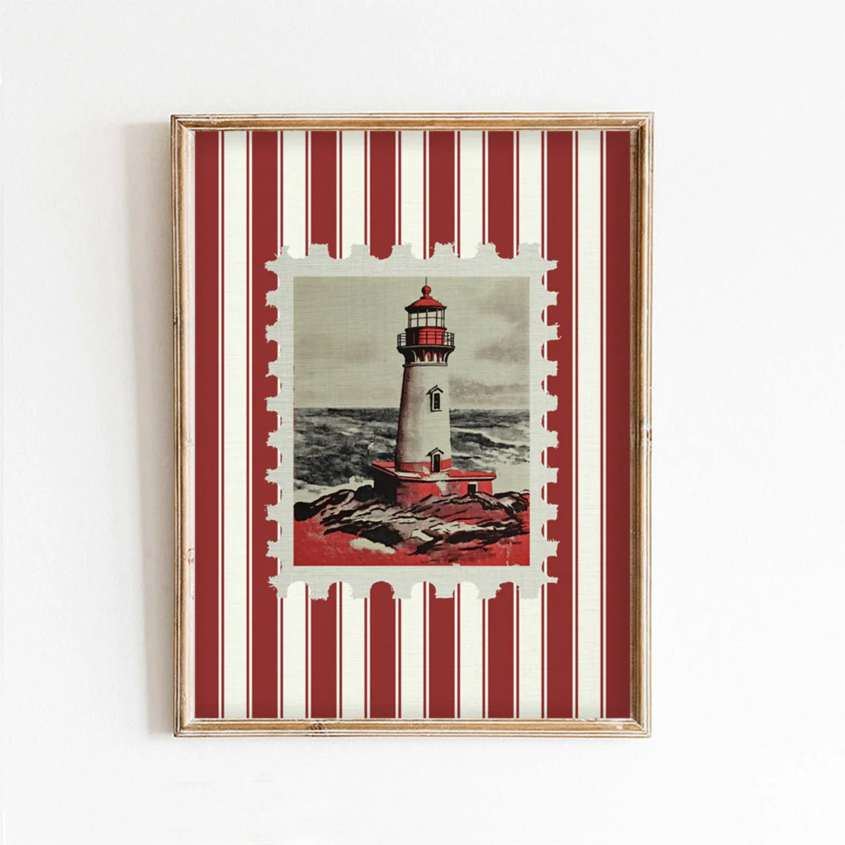 Lighthouse Stamp Art Print