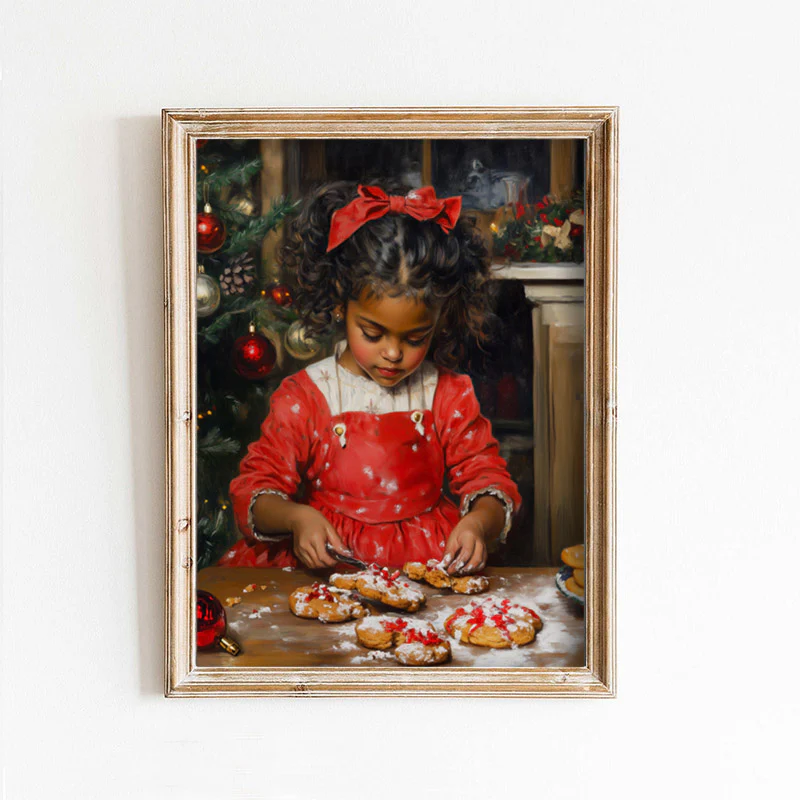 Making Christmas Cookies Art Print
