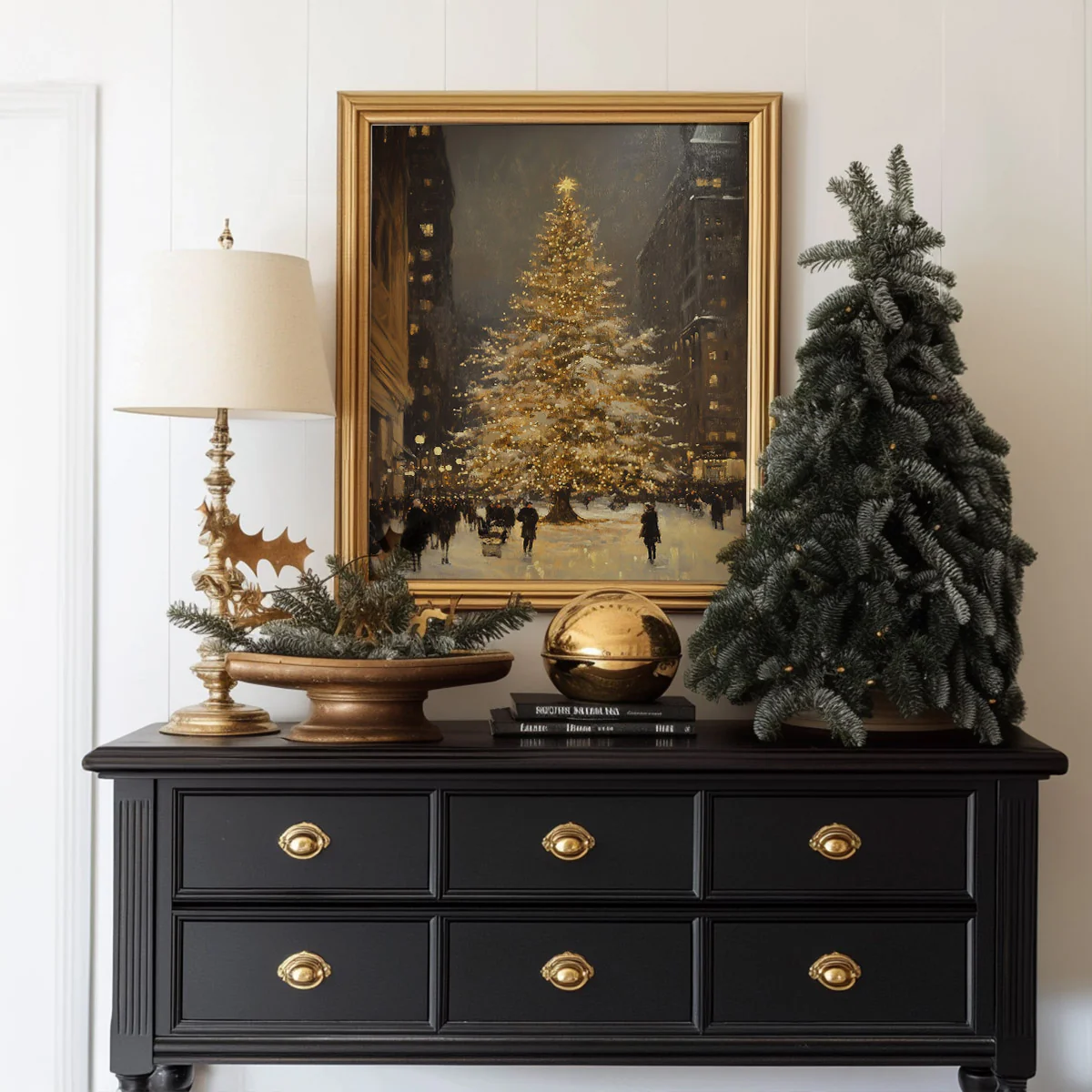 Manhattan Christmas Tree Art Print - Image 2