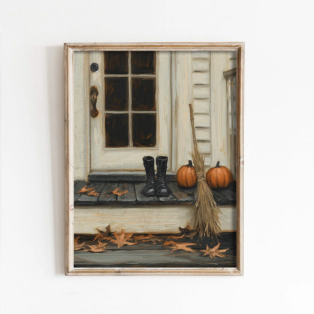 Autumn Front Porch Art Print