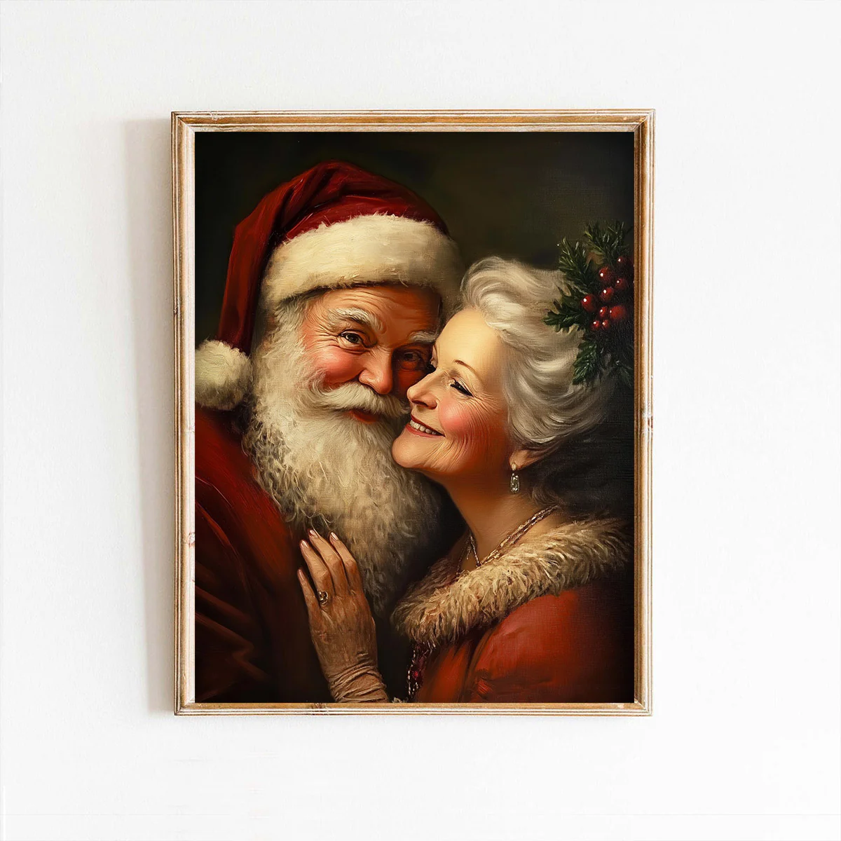 Mrs Claus & Santa Art Print
