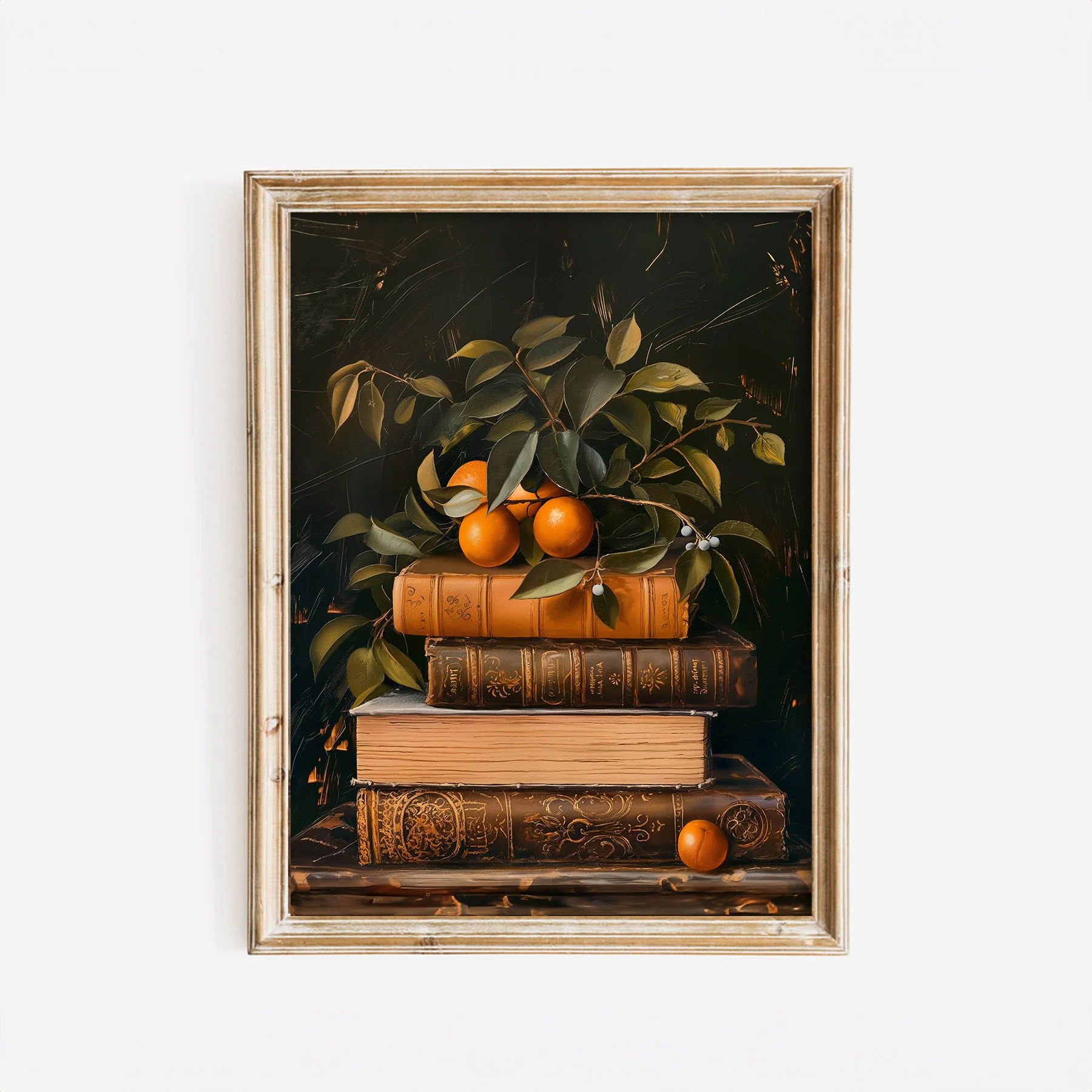 Oranges & Books Summer Art Print