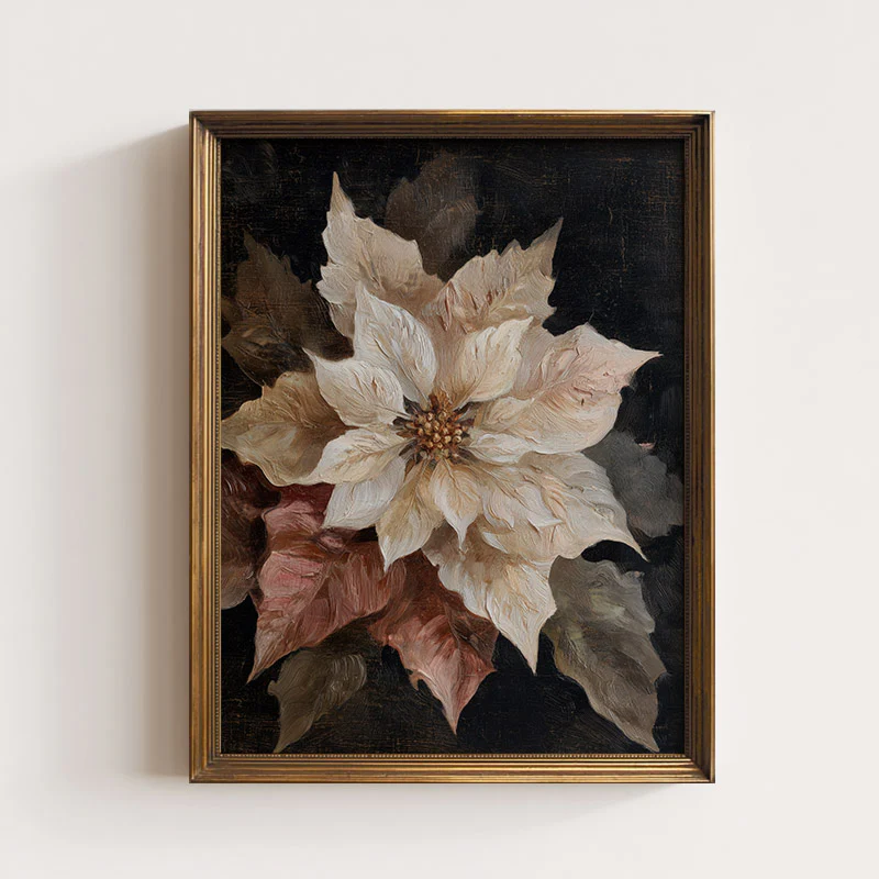 Poinsettia Close Up Art Print