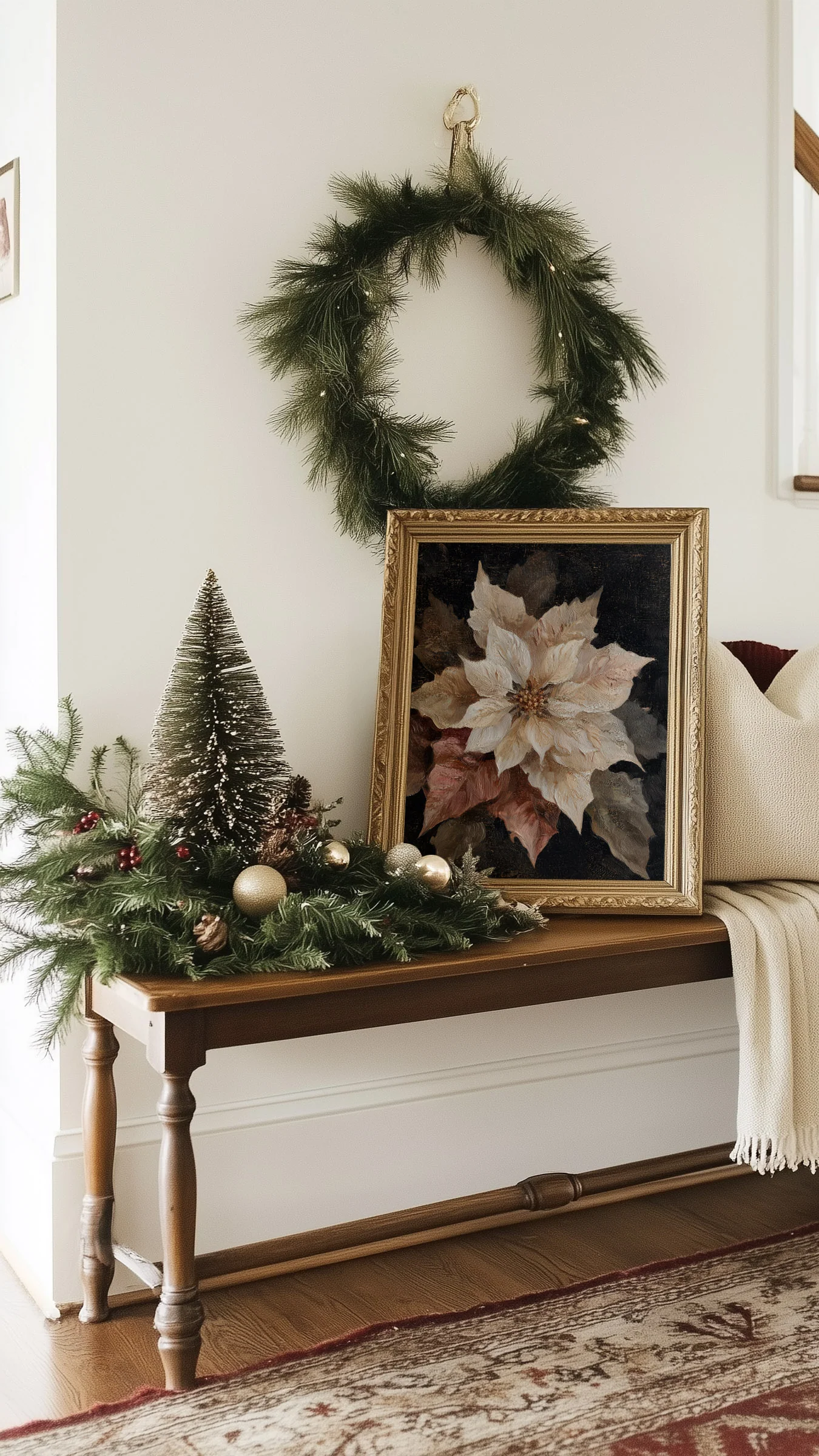 Poinsettia Close Up Art Print - Image 2