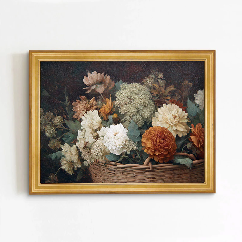 September Flower Basket Art Print
