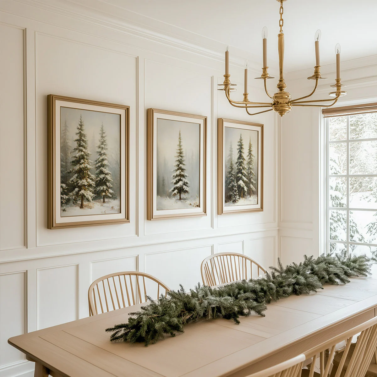 Sundance Fir Trees Set of 3 Winter Art Prints - Image 2
