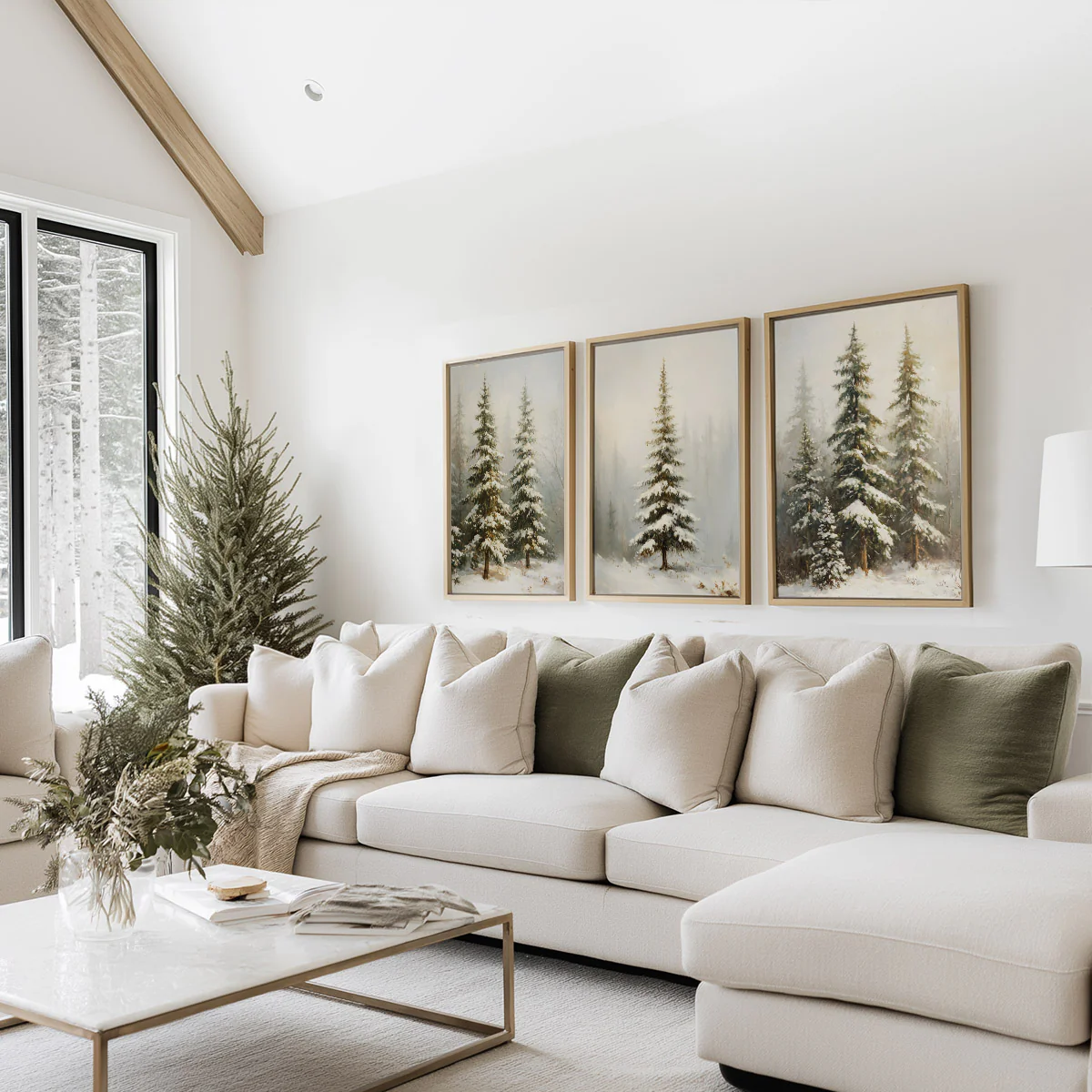 Sundance Fir Trees Set of 3 Winter Art Prints - Image 4