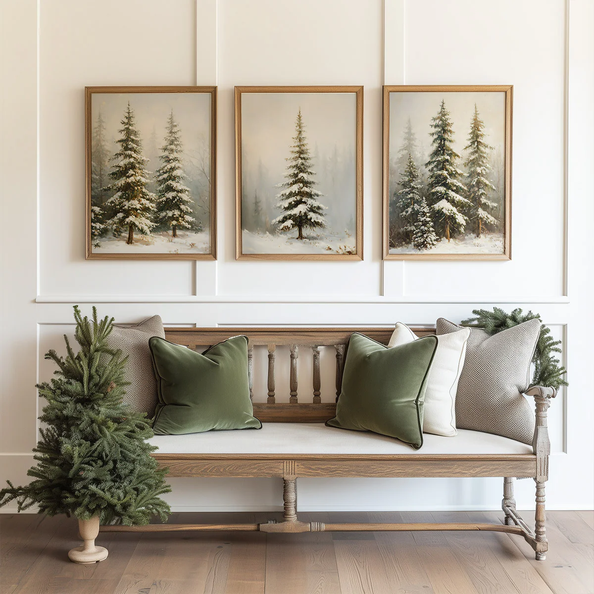 Sundance Fir Trees Set of 3 Winter Art Prints - Image 5
