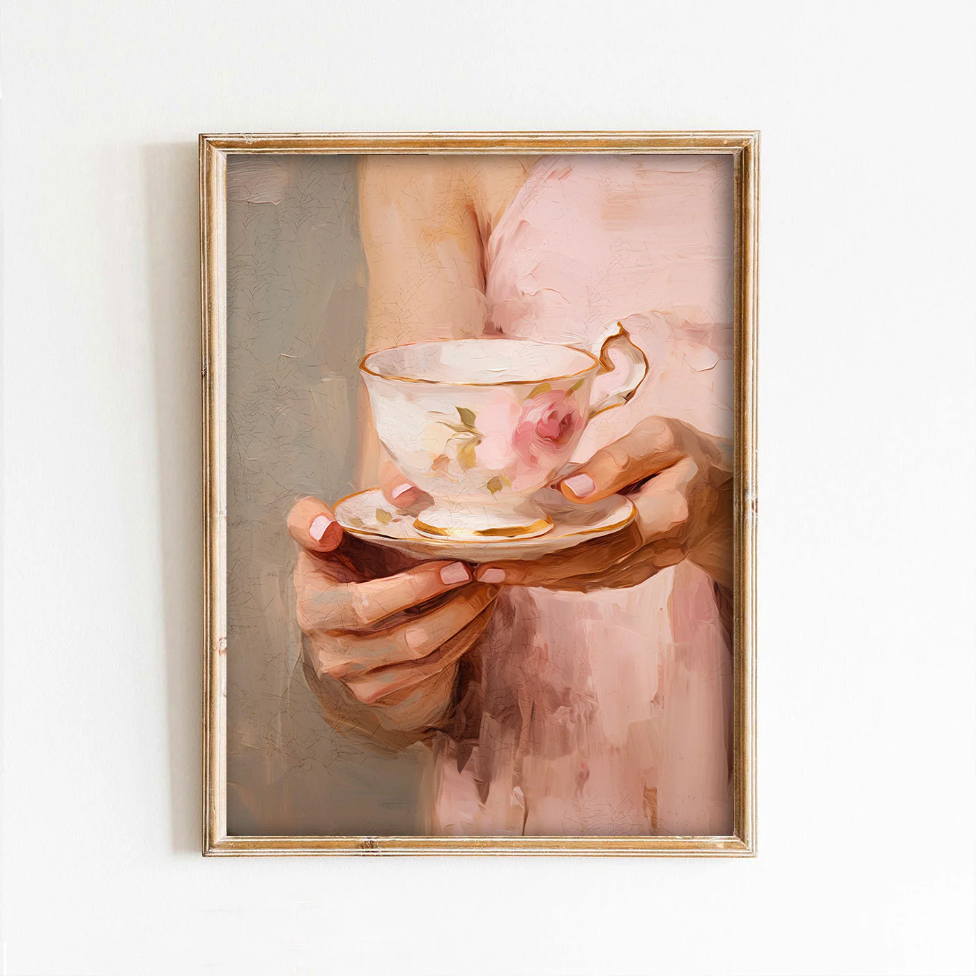 Valentine Tea Time Day Art Print