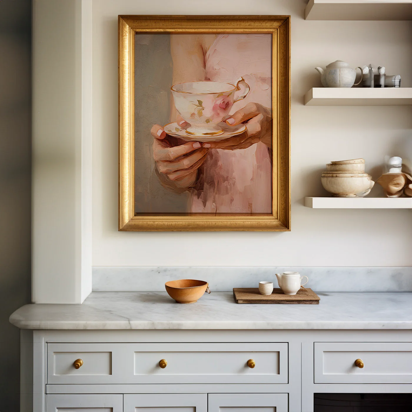 Valentine Tea Time Day Art Print - Image 2