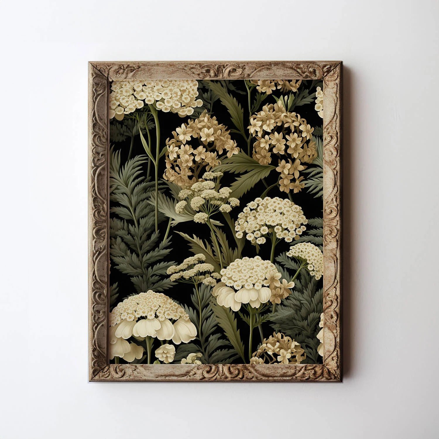 Valeriana pauciflora Victorian Cottage Pattern Art Print